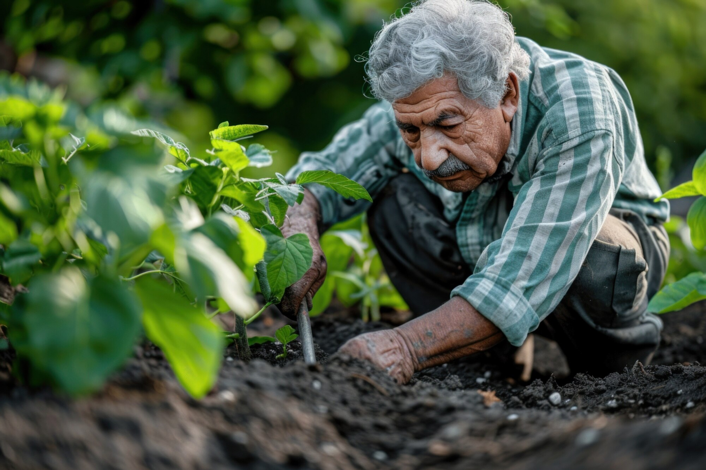 Man engaged in household tasks scenery